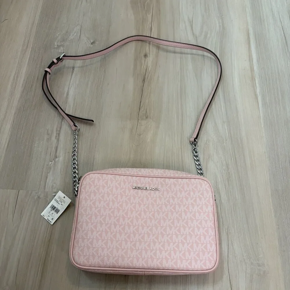 Michael Kors silver signature crossbody